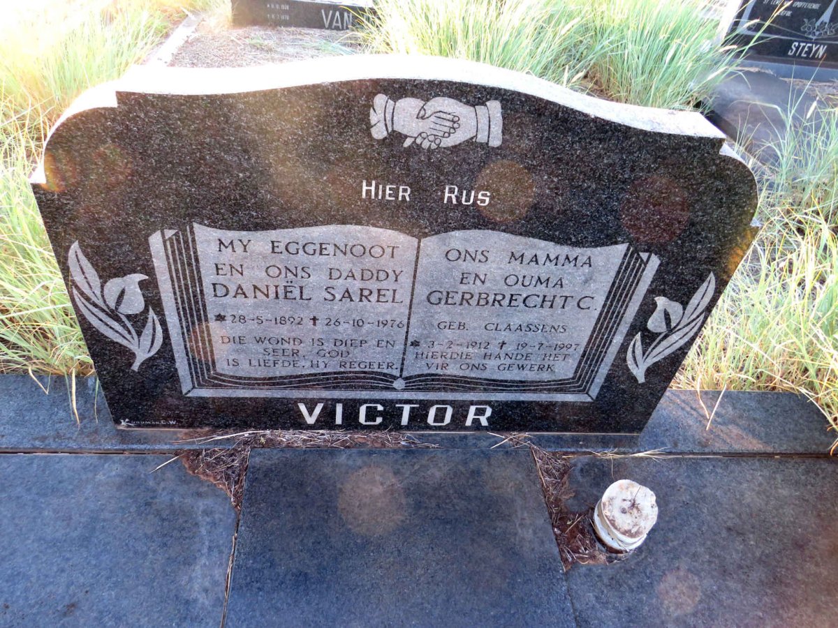 VICTOR Daniel Sarel 1892-1976 & Gerbrecht C. CLAASSENS 1912-1997
