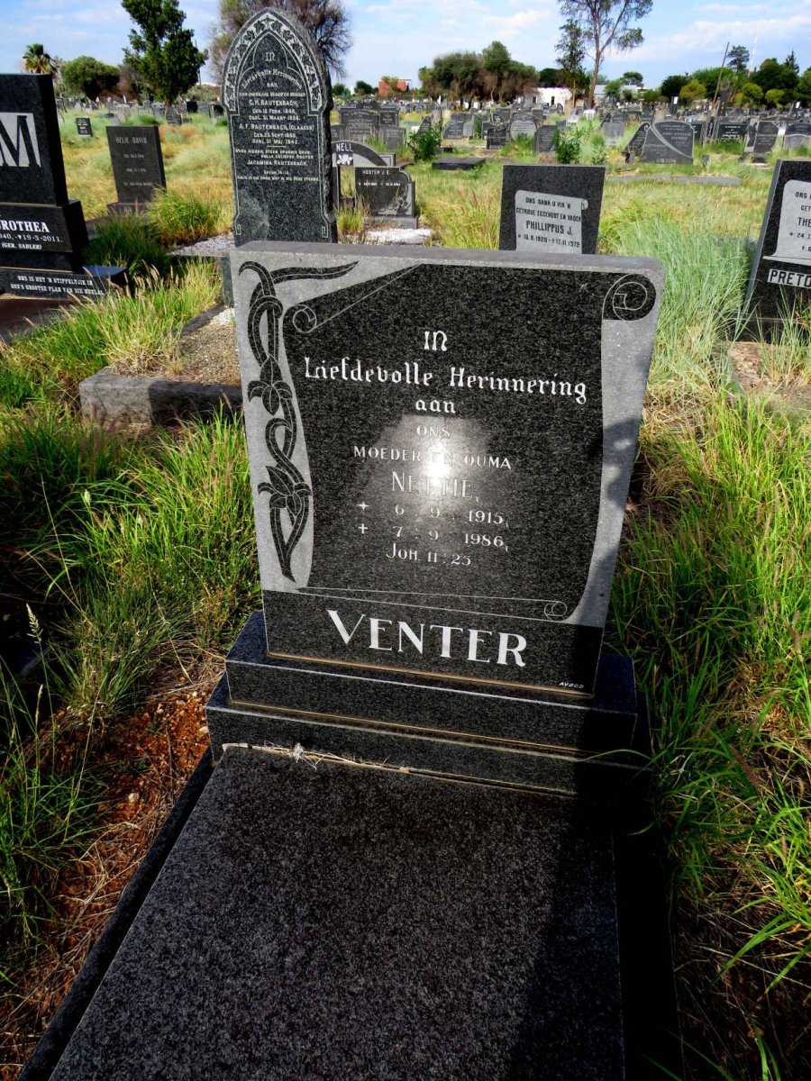VENTER Nettie 1915-1986