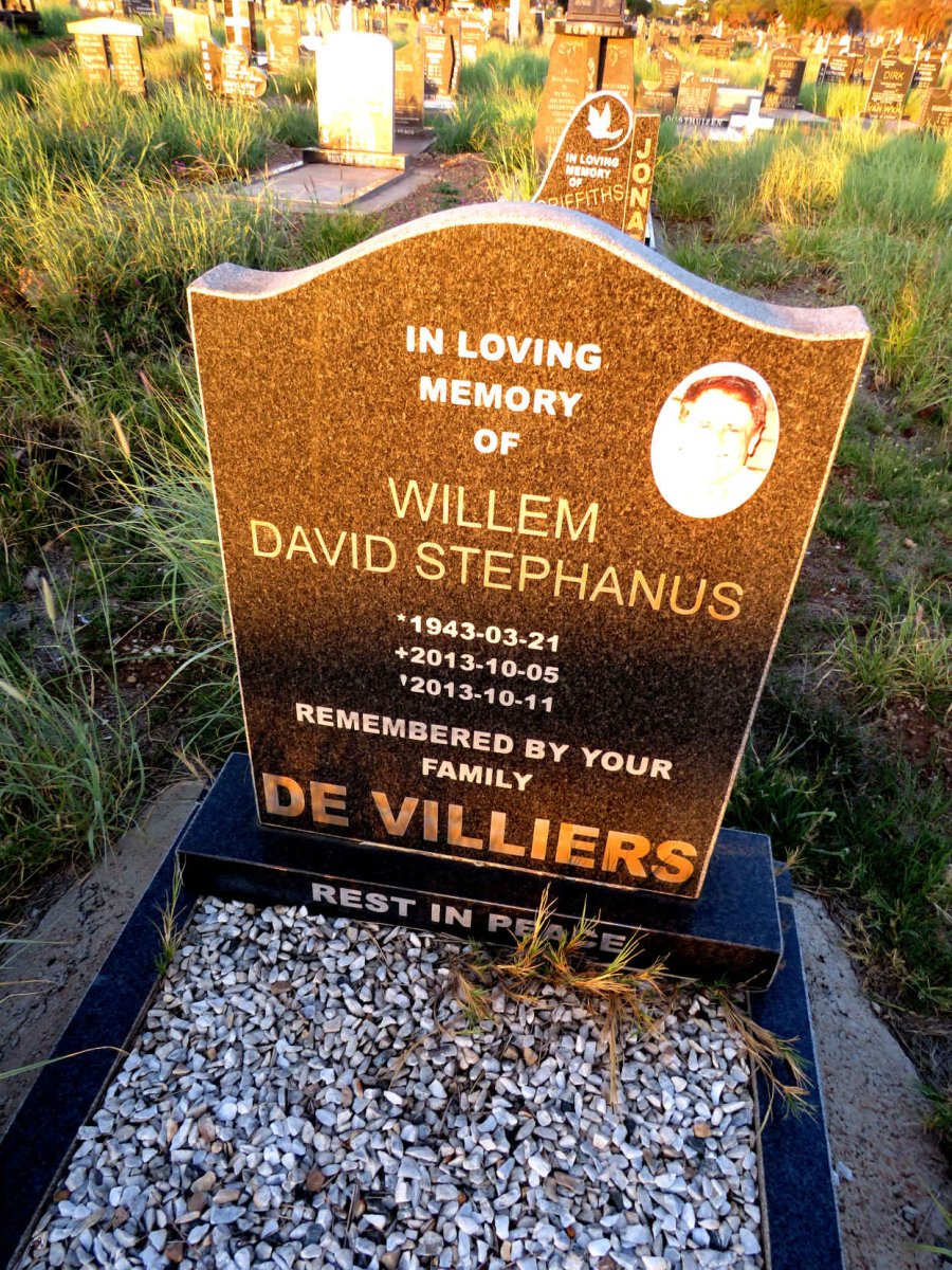VILLIERS Willem David Stephanus, de 1943-2013