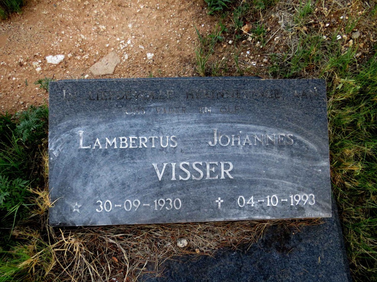 VISSER Lambertus Johannes 1930-1993