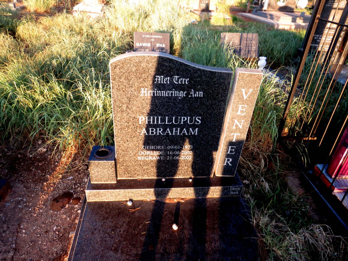 VENTER Phillupus Abraham 1973-2002
