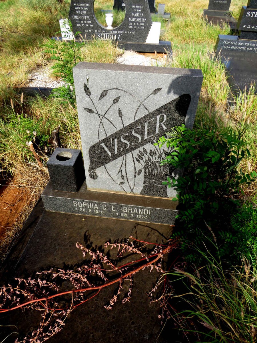 VISSER Sophia C.E. nee BRAND 1920-1972