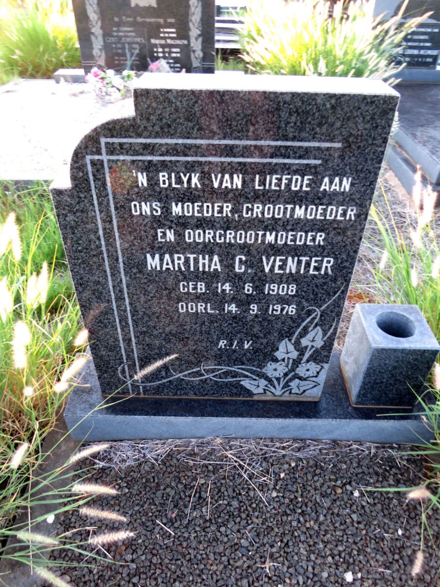 VENTER Martha G. 1908-1976
