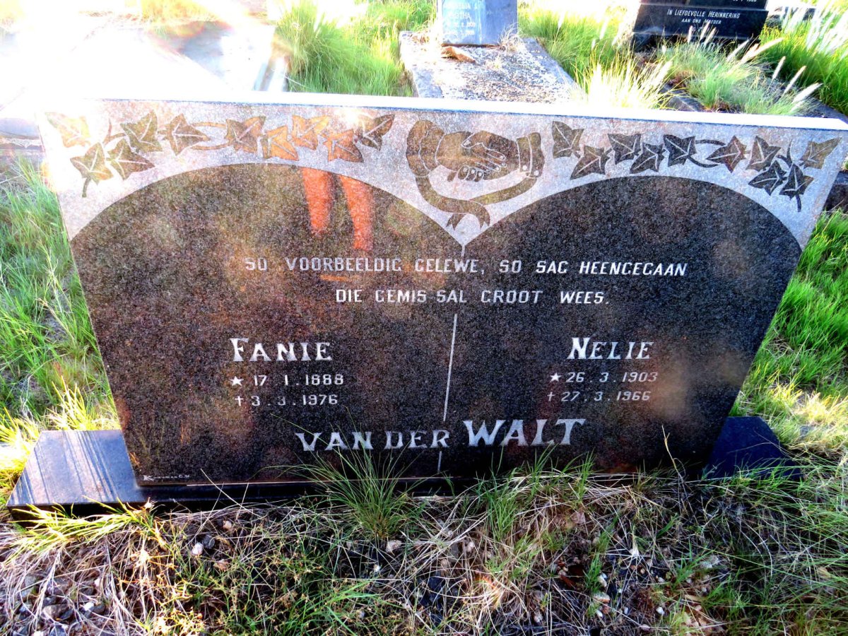 WALT Fanie, van der 1888-1976 & Nelie 1903-1966