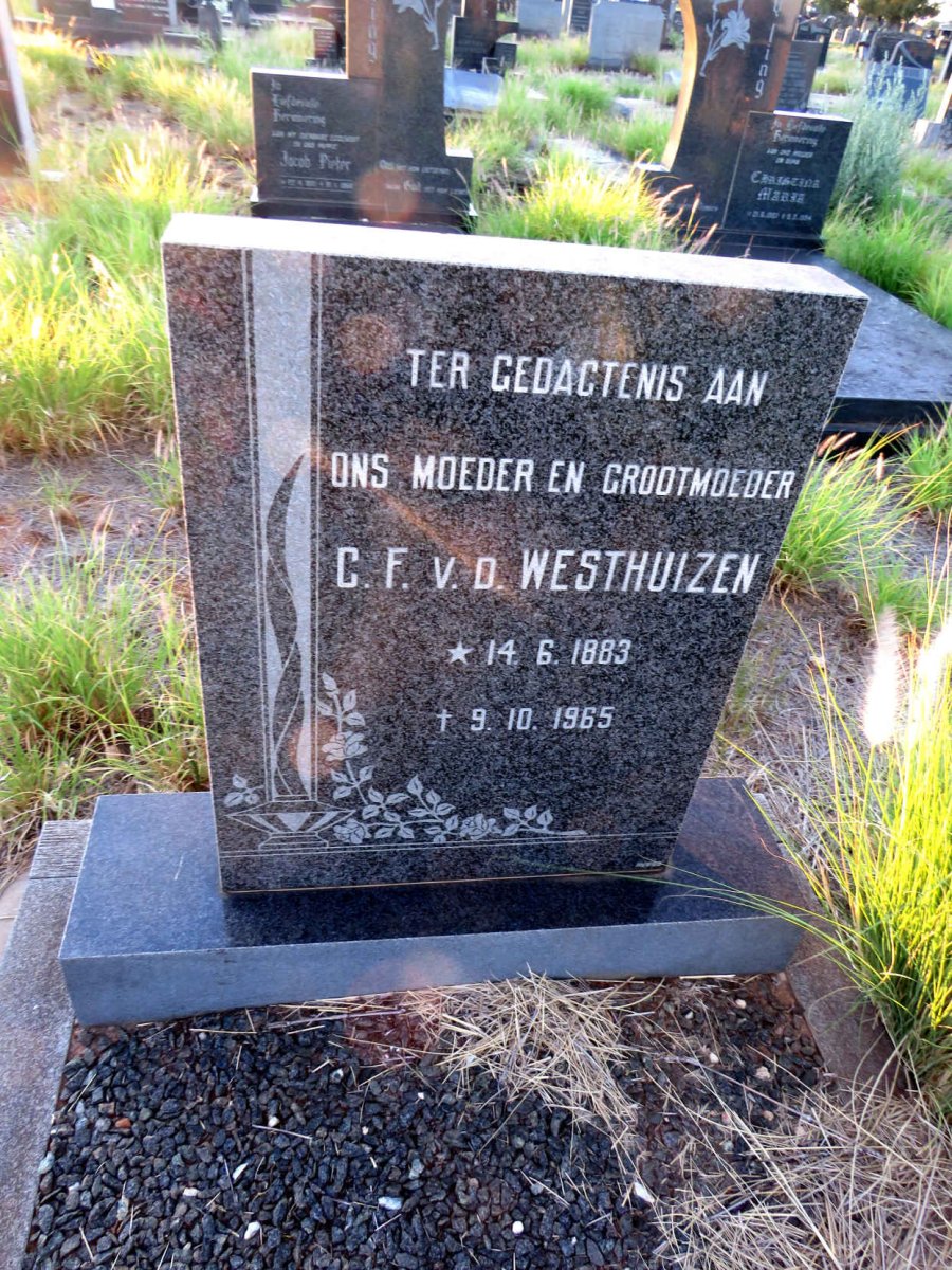 WESTHUIZEN C.F., v.d. 1883-1965