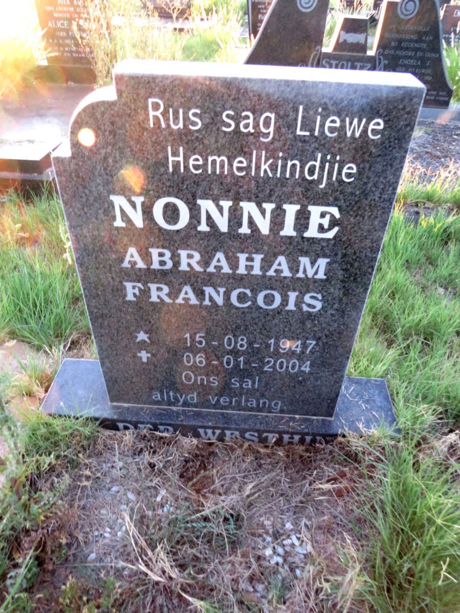 WESTHUIZEN Abraham Francois, van der 1947-2004