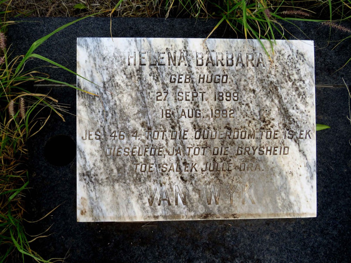 WYK Helena Barbara, van nee HUGO 1899-1992