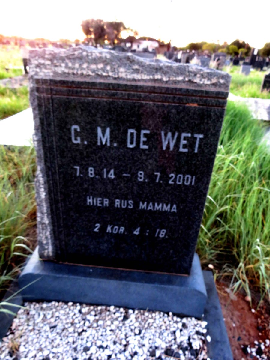 WET G.M., de 1914-2001