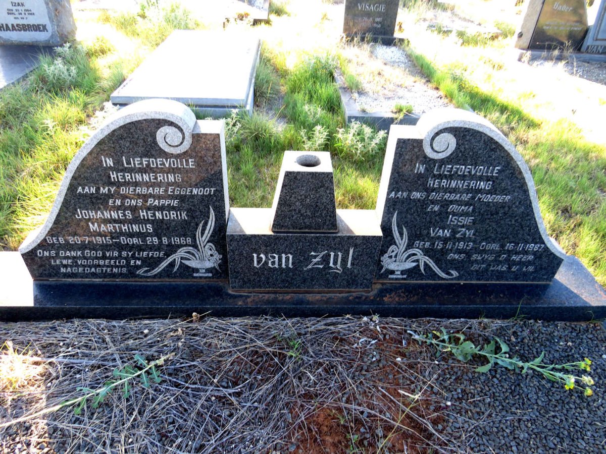 ZYL Johannes Hendrik Marthinus, van 1915-1968 & Issie 1913-1987