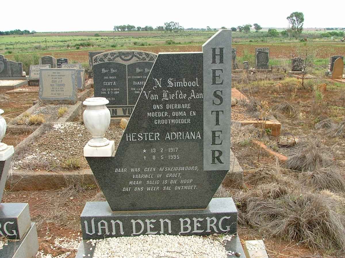 BERG Hester Adriana, van den 1917-1995 
