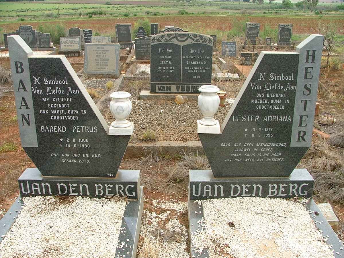 BERG Barend Petrus 1906-1990 &amp; Hester Adriana 1917-1995