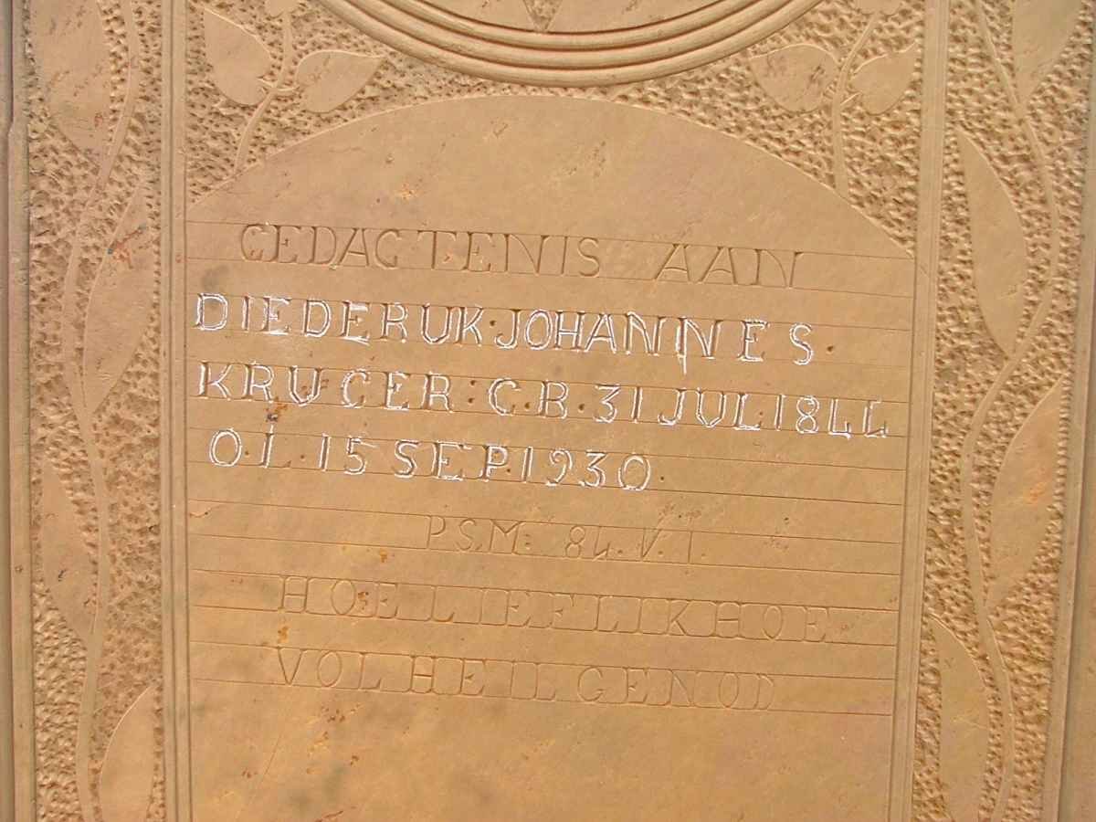 KRUGER Diederuk Johannes 1844-1930