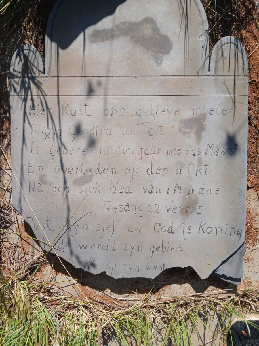 TOIT Maria Glodina, du 1865-