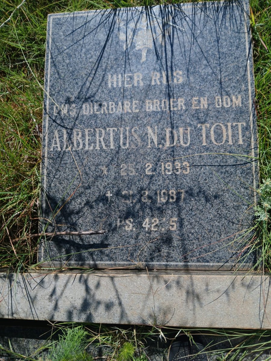 TOIT Albertus N., du 1933-1987