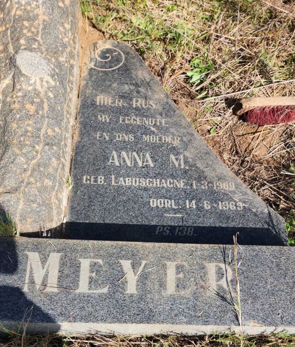 MEYER Anna M. nee LABUSCHAGNE 1909-1969