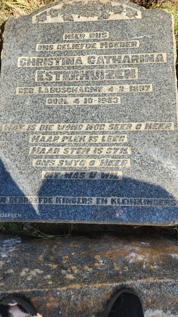 ESTERHUIZEN Christina Catharina nee LABUSCHAGNE 1897-1953