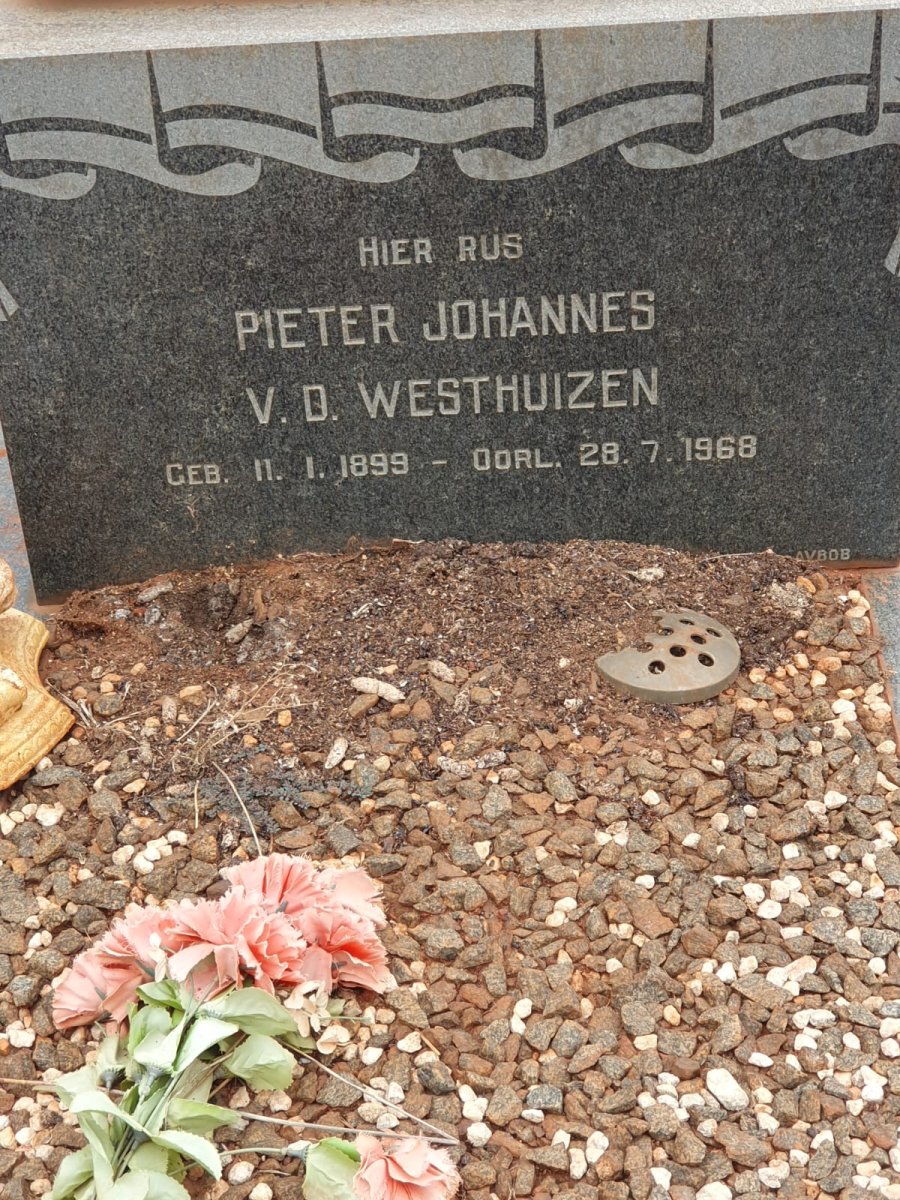 WESTHUIZEN Pieter Johannes, v.d. 1899-1968