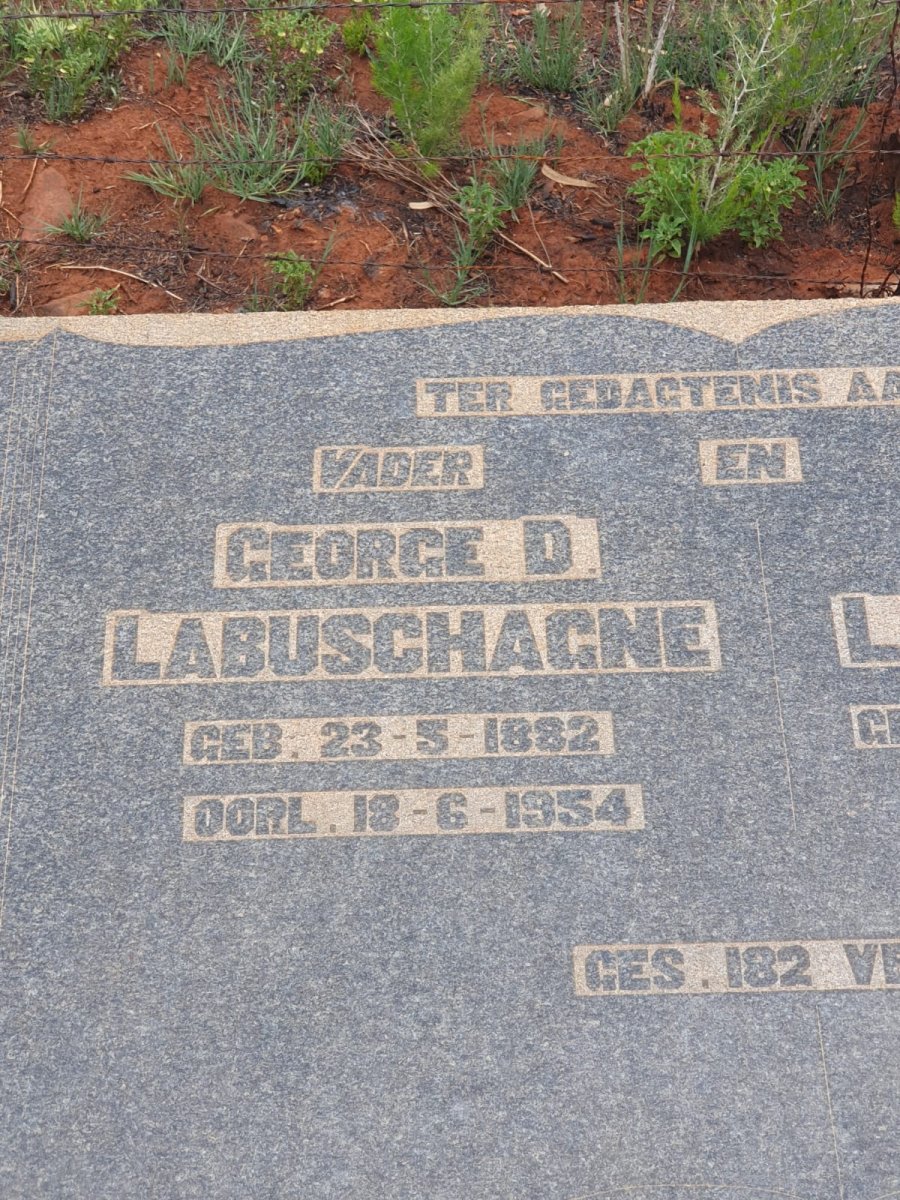 LABUSCHAGNE George D. 1882-1954 & Maria E.M. GROBLER 1882-1923_1