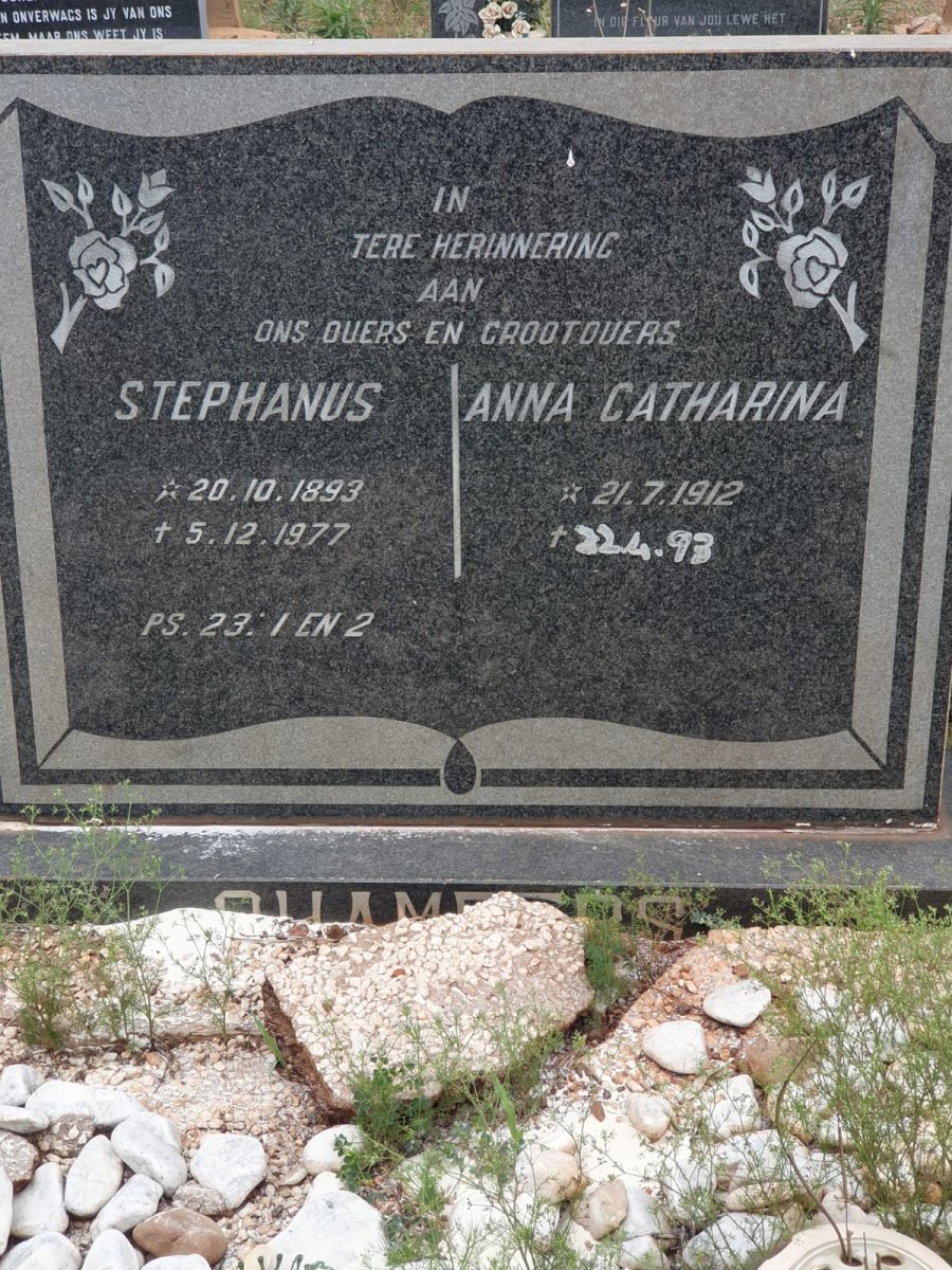? Stephanus 1893-1977 & Anna Catharina 1912-1993