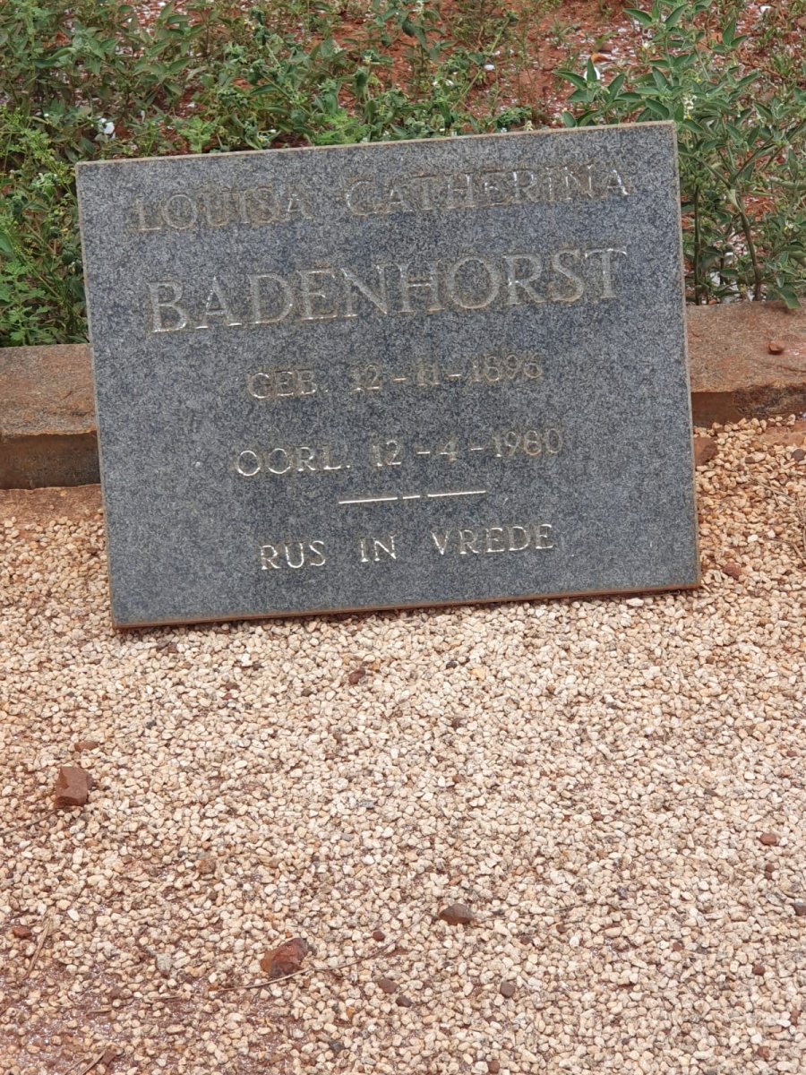 BADENHORST Louisa Catherina 1896-1980