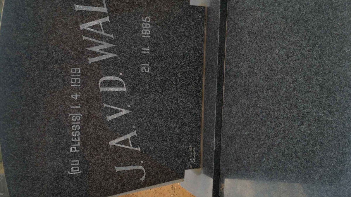WALT J.A., v.d. nee DU PLESSIS -1985