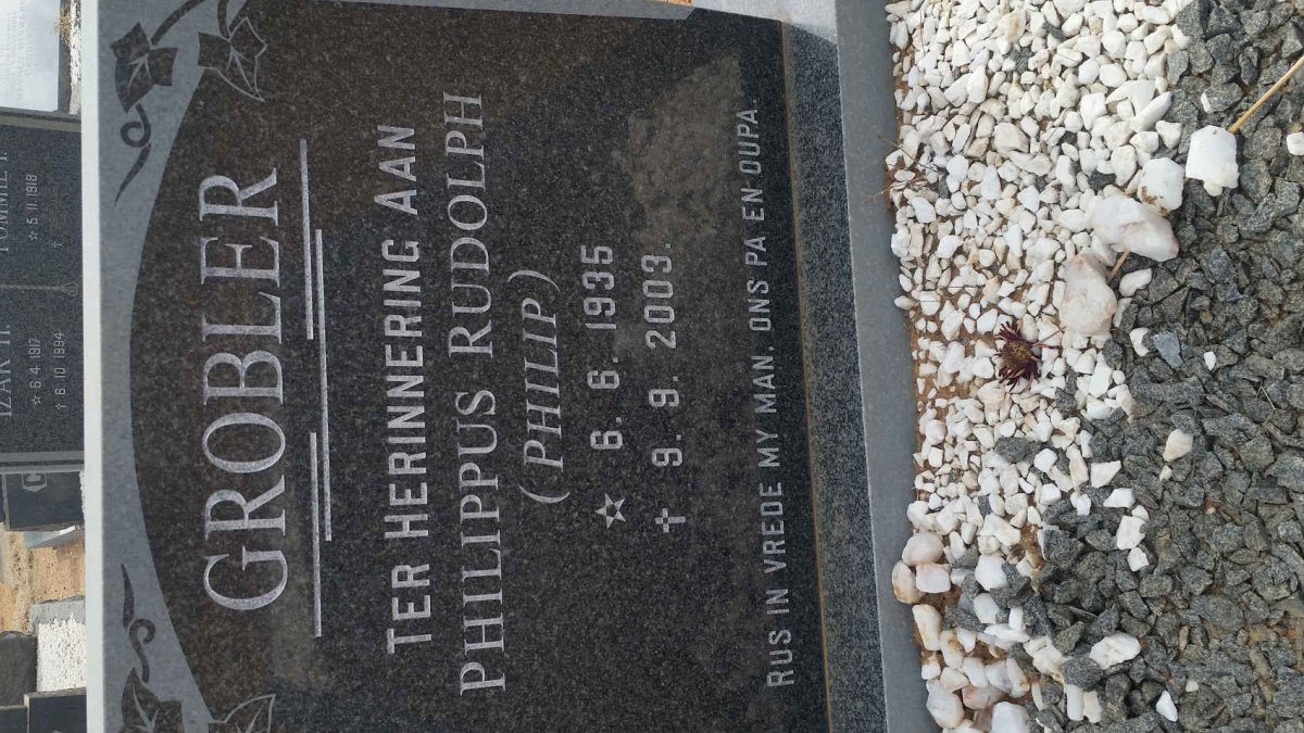 GROBLER Philippus Rudolph 1935-2003