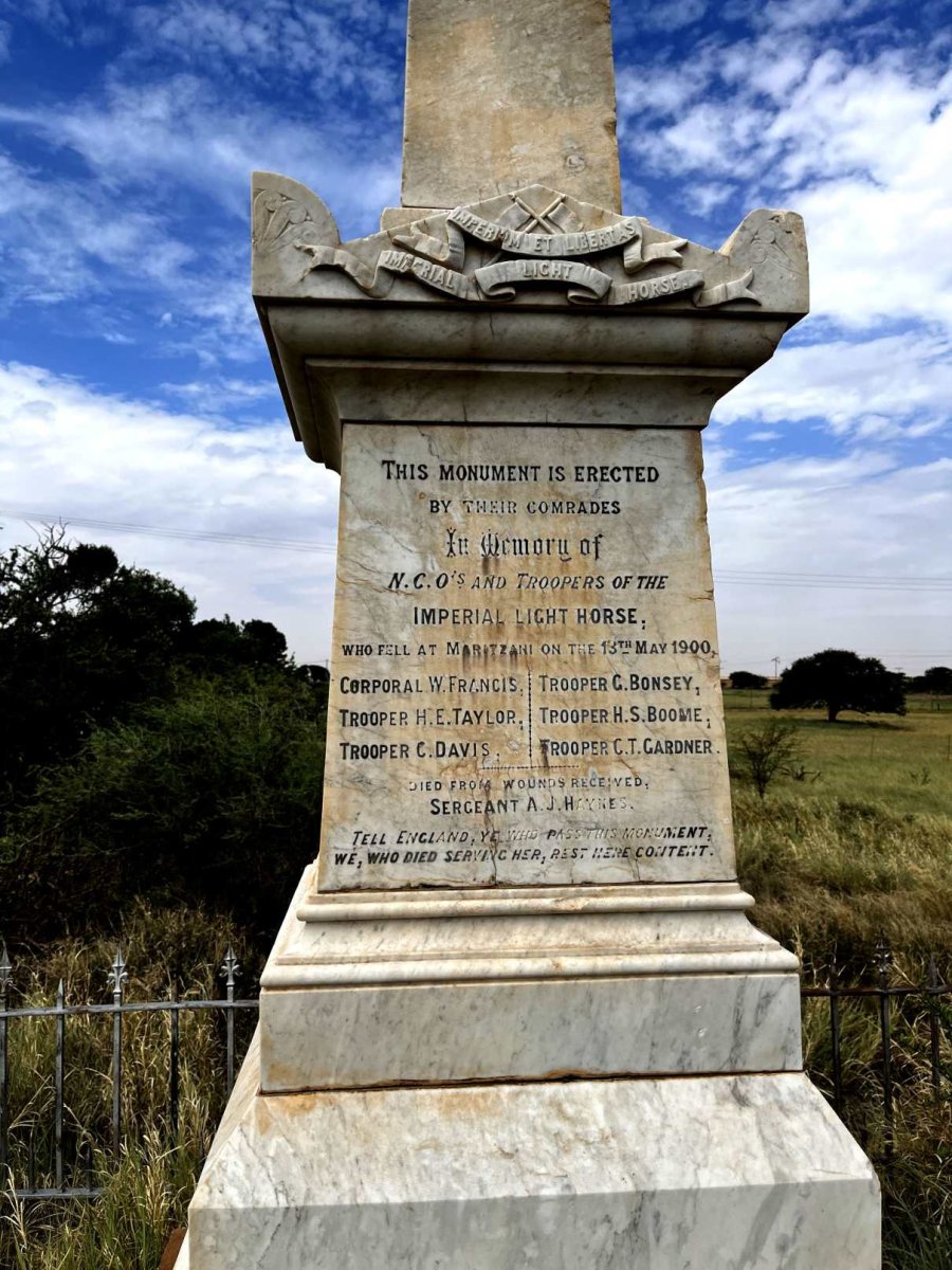 3. War Memorial:  Maritzani 1900 - See namelist