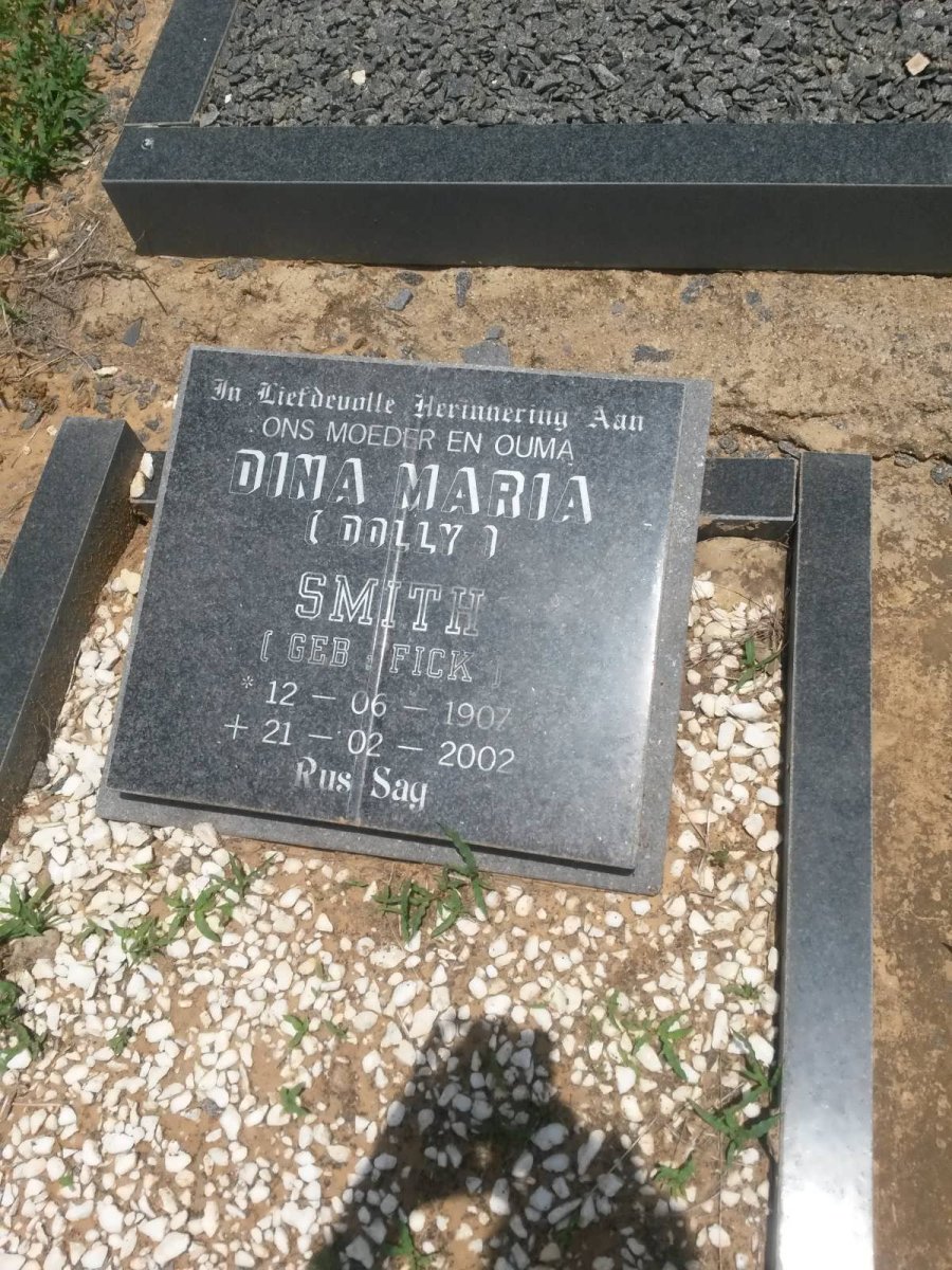 SMITH Dina Maria nee FICK 1907-2002
