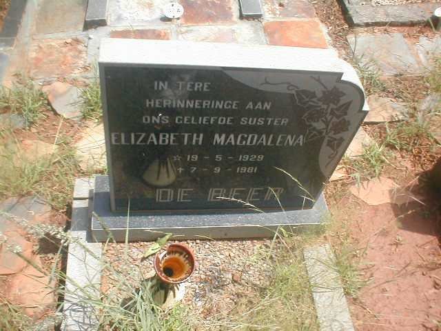 BEER Elizabeth Magdalena, de 1929-1981