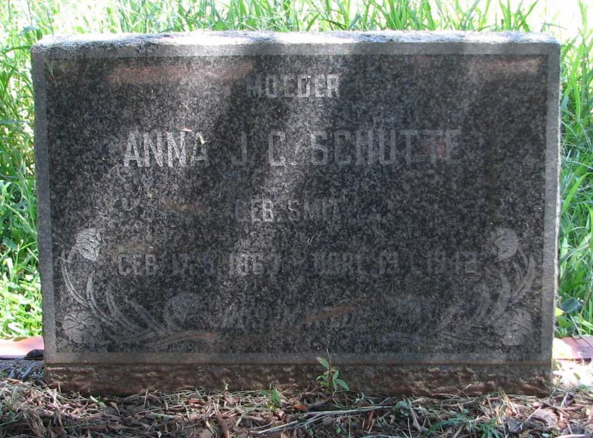 SCHUTTE Anna J.C. nee SMIT 1863-1942