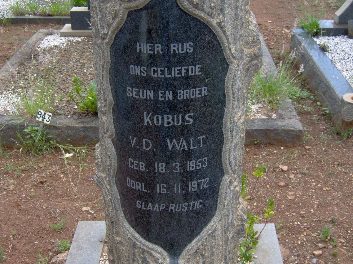 WALT Kobus, v.d. 1953-1972